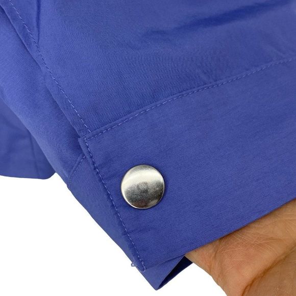 Chicos Sz 1X 18-20 Wind Breaker Spring Jacket Coat Purple Full Zip 3154 - Picture 9 of 10